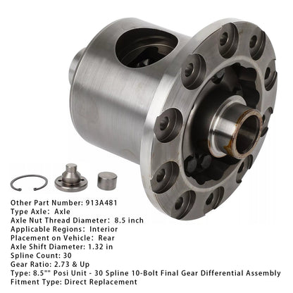 Differenziale posteriore positivo GMC Sonoma 2001 10 bulloni 30 scanalature 8,5"" 10 bulloni 30 scanalature 913A481