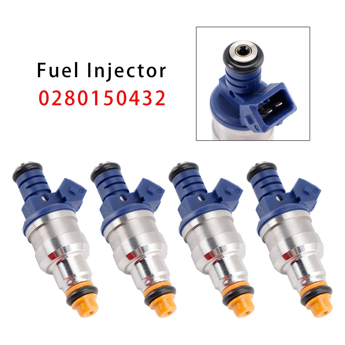 Iniettori di carburante per Saab 900 9000 2.3L (1994-1998), 4 pezzi, codice 0280150432