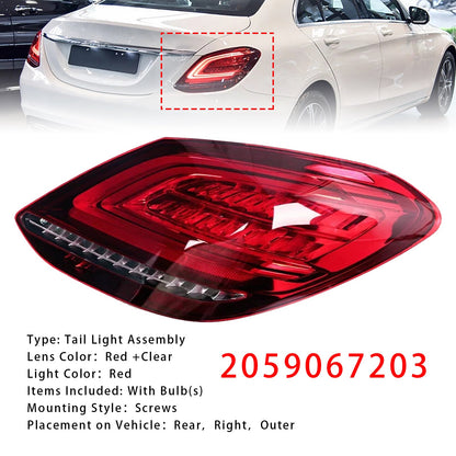 Mercedes Benz W205 Facelift C43 AMG 4Matic 2019-2021 Fanale posteriore destro a LED, luce freno 2059067103 2059067203