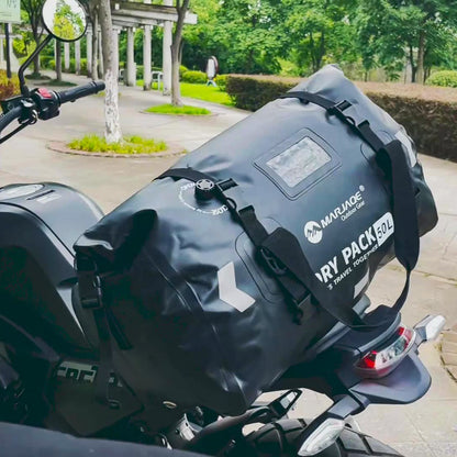 Borsa laterale universale per bagagli in PU da 50 litri per motocicletta, colore: GialloB