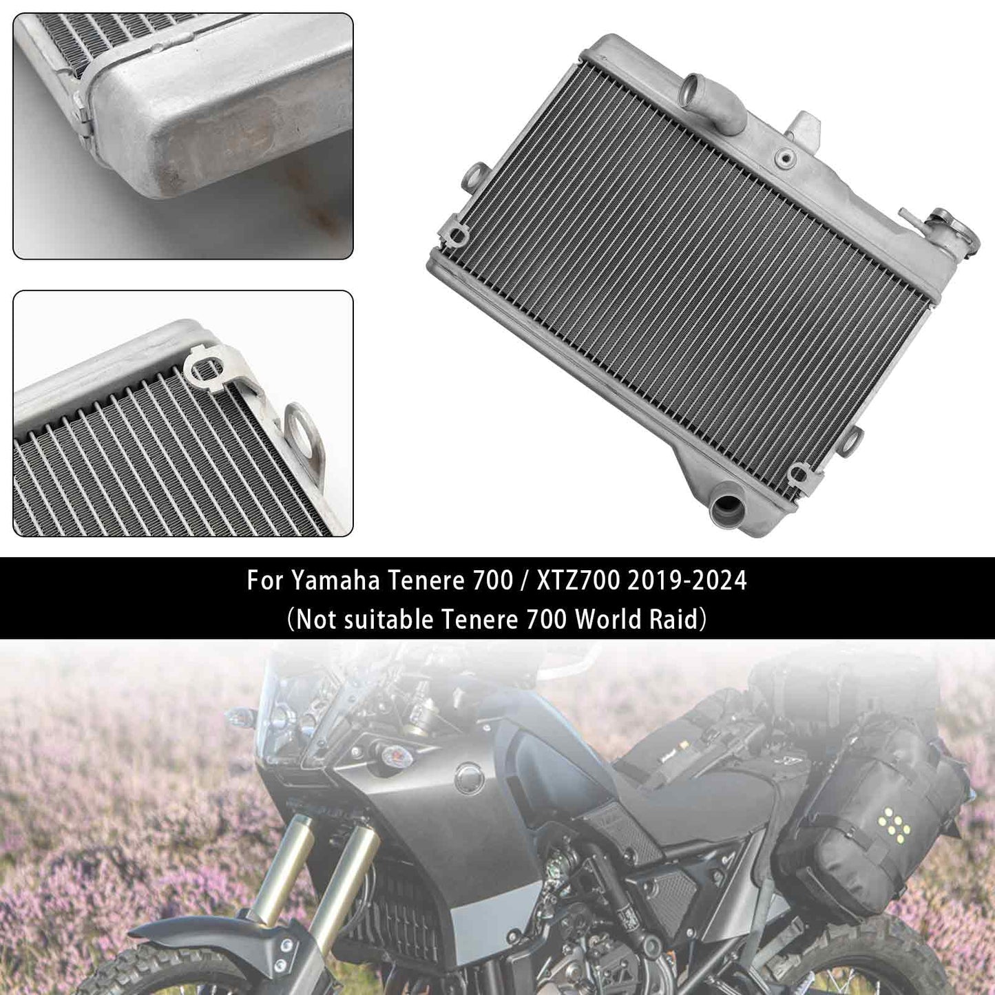 Radiatore di raffreddamento del motore Yamaha Tenere 700 XTZ700 2019-2024