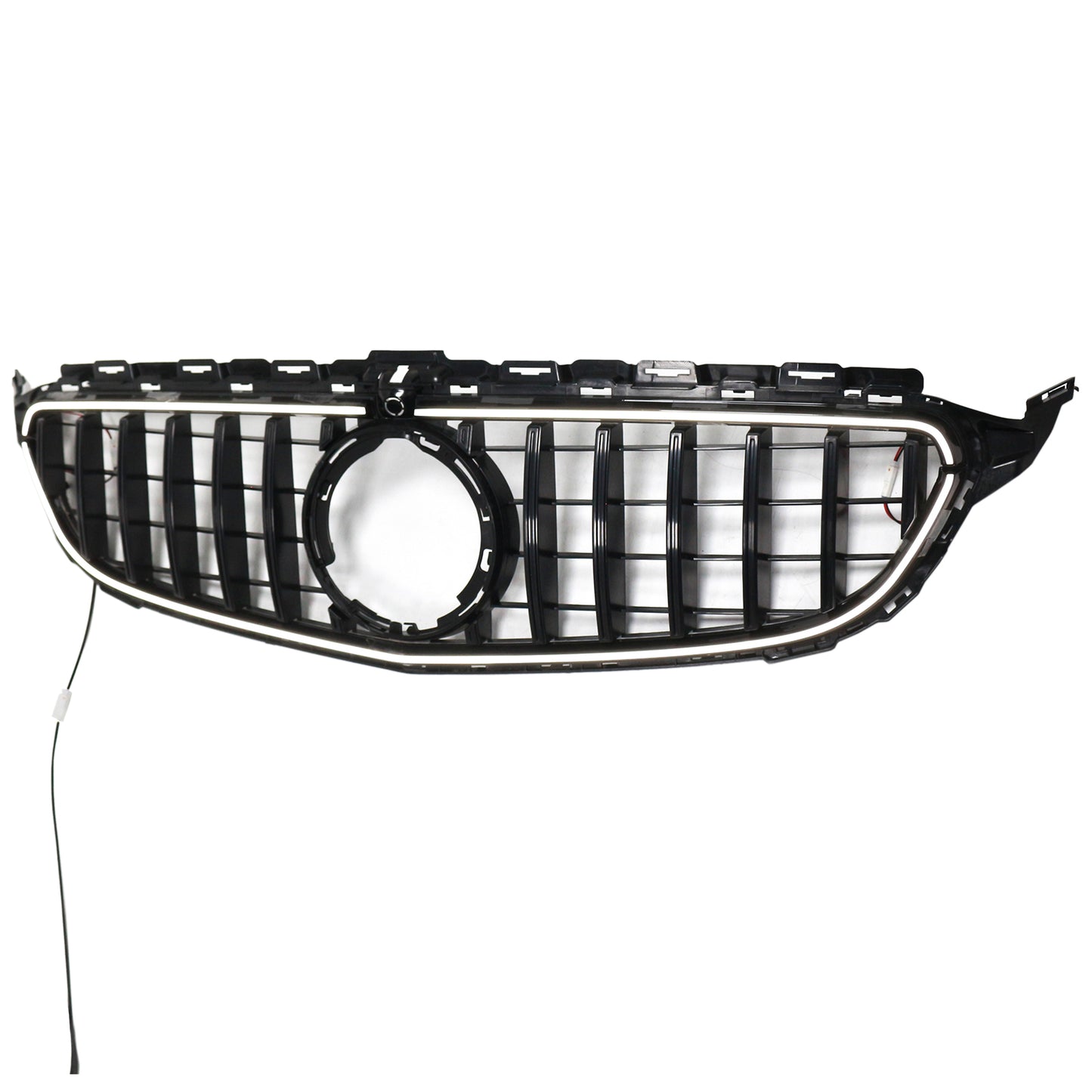 Per Mercedes W205 C250 C300 2015-2021 W/LED Griglia paraurti anteriore nera