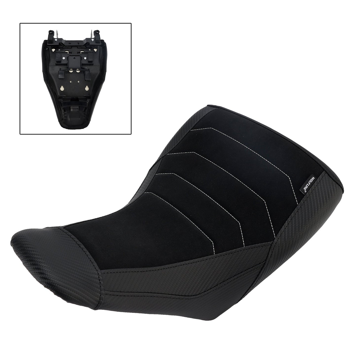 Cuscino Raider inferiore per sedile anteriore conducente Suzuki V-Strom DL1050 2023-2025, rosso e giallo