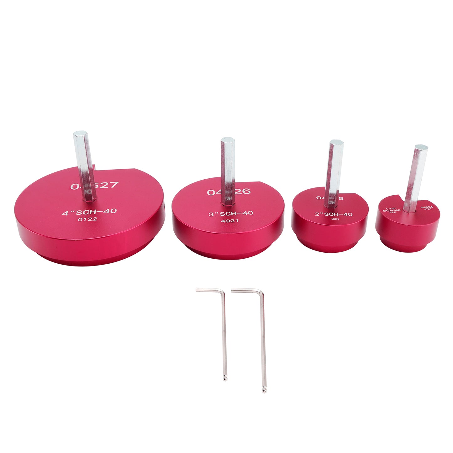 Kit di alesatori per tubi in PVC da 4 pezzi, raccordi per raccordi, strumenti idraulici SCH, per trapani da 1/2"