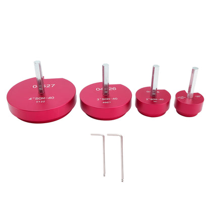 Kit di alesatori per tubi in PVC da 4 pezzi, raccordi per raccordi, strumenti idraulici SCH, per trapani da 1/2"