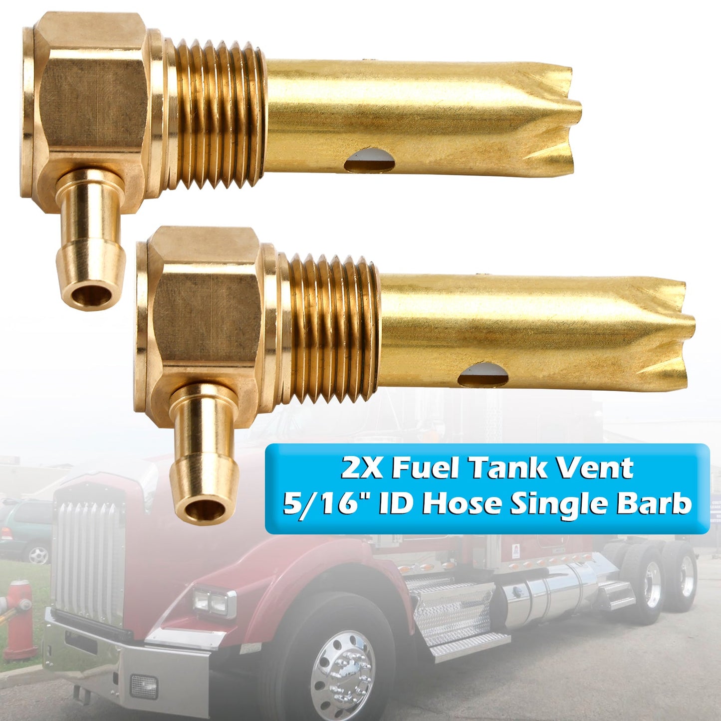 2 tubi flessibili con diametro interno di 5/16"" e attacco singolo per sfiato serbatoio carburante 20560284 per Kenworth Volvo