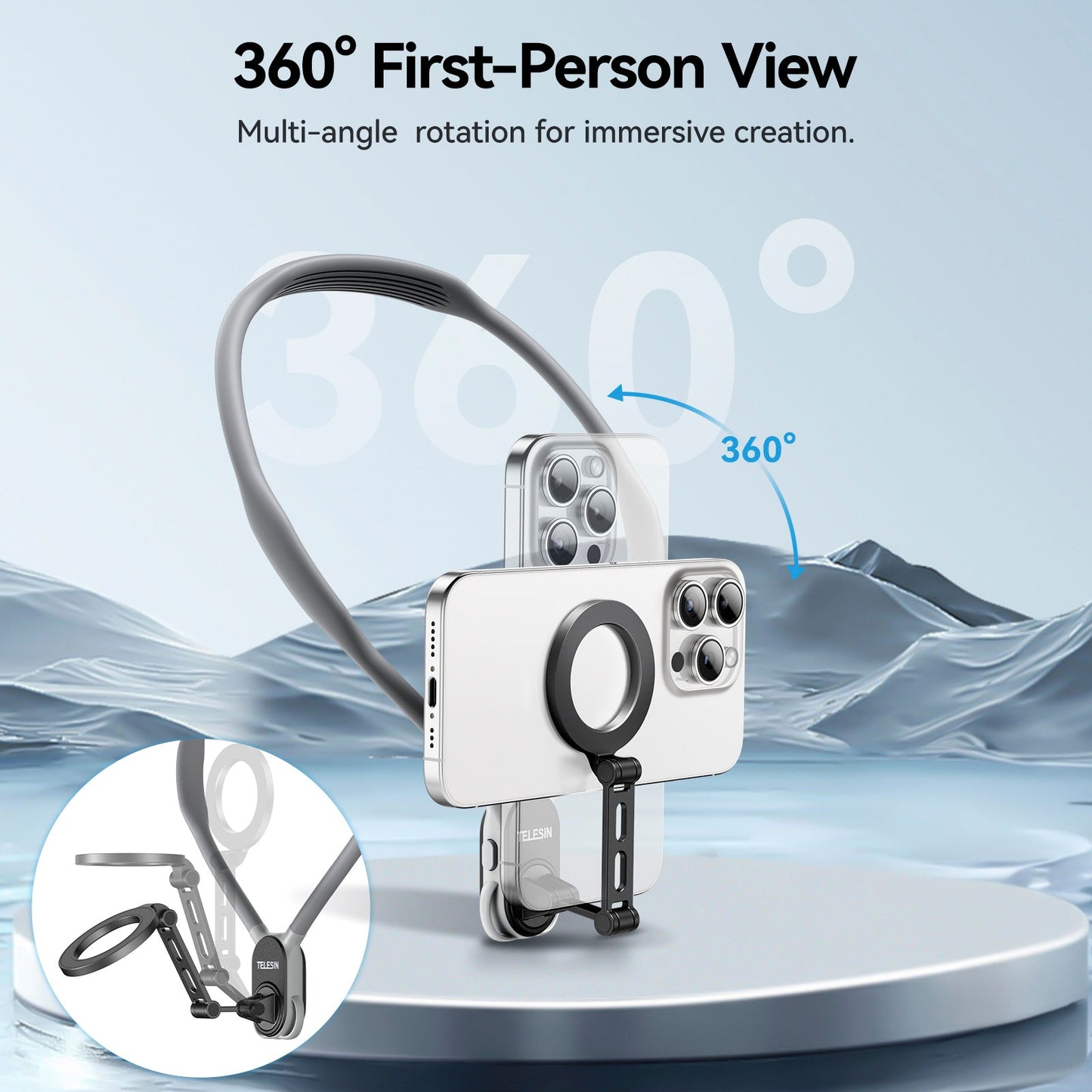 Supporto per collo Max POV Angle Lazy Holder Live per telefono cellulare per Magsafe magnetico