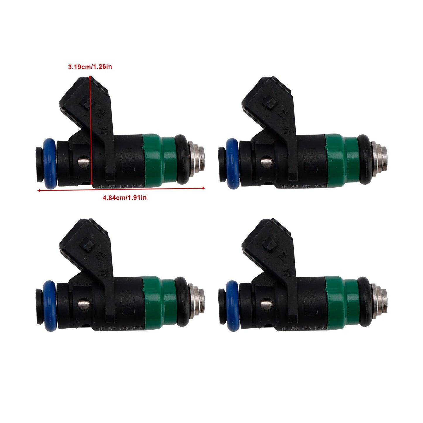 4 pezzi iniettori carburante per Dacia Renault Clio II 1.4 16V 1.6 16V H82132254
