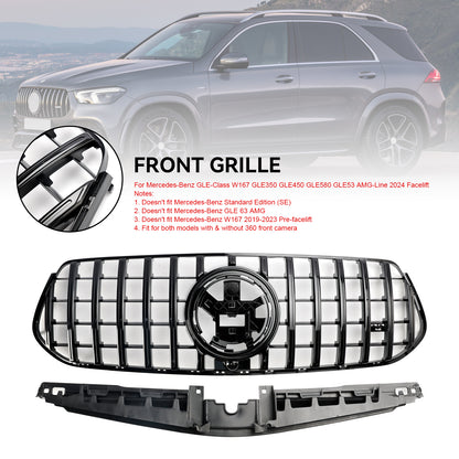 Per Mercedes Benz W167 GLE 350 GLE450 AMG-Line 2024 Griglia per paraurti anteriore