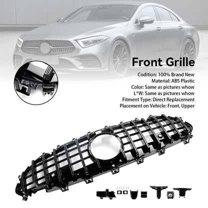 Black Front Bumper Grill Grille Per Mercedes CLS C257 W257 Coupe 2018-2024
