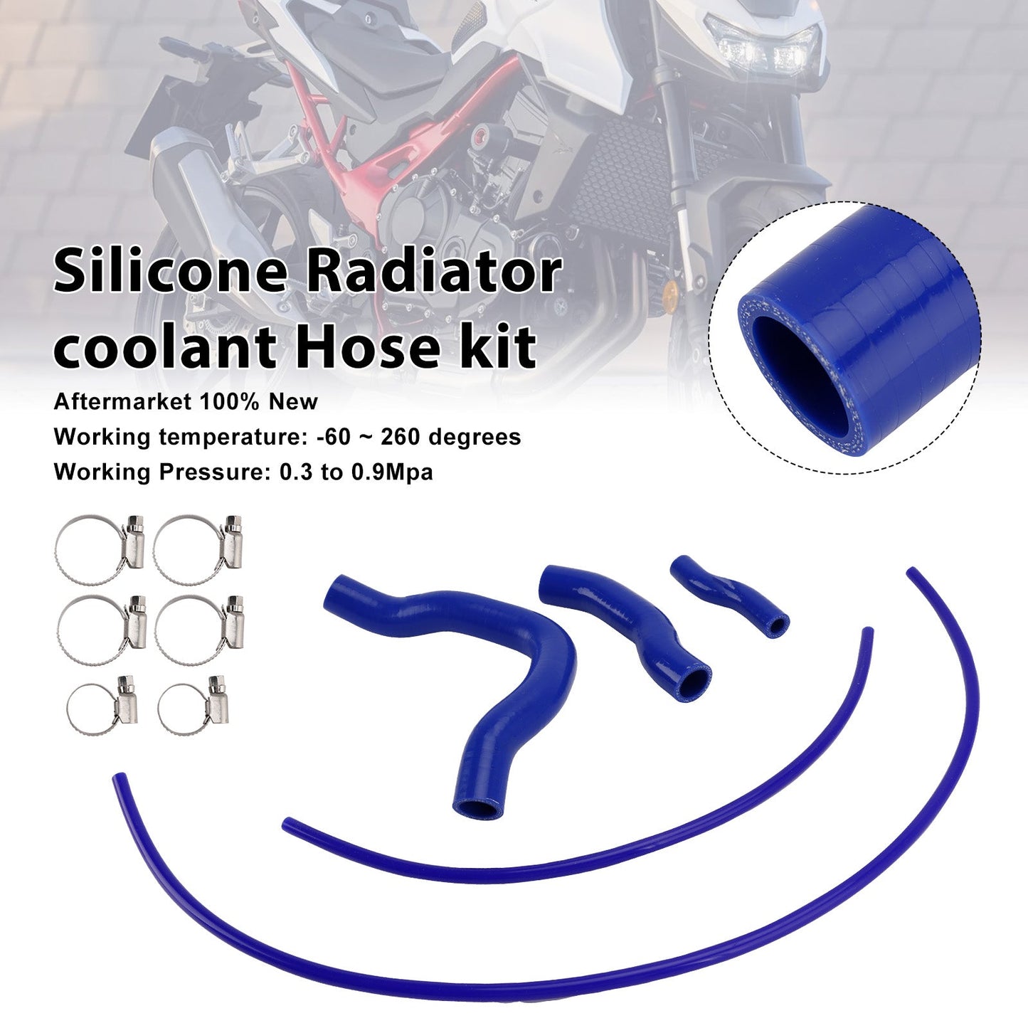 Tubo flessibile del liquido di raffreddamento del radiatore in silicone Honda CB750 Hornet 2023-2025