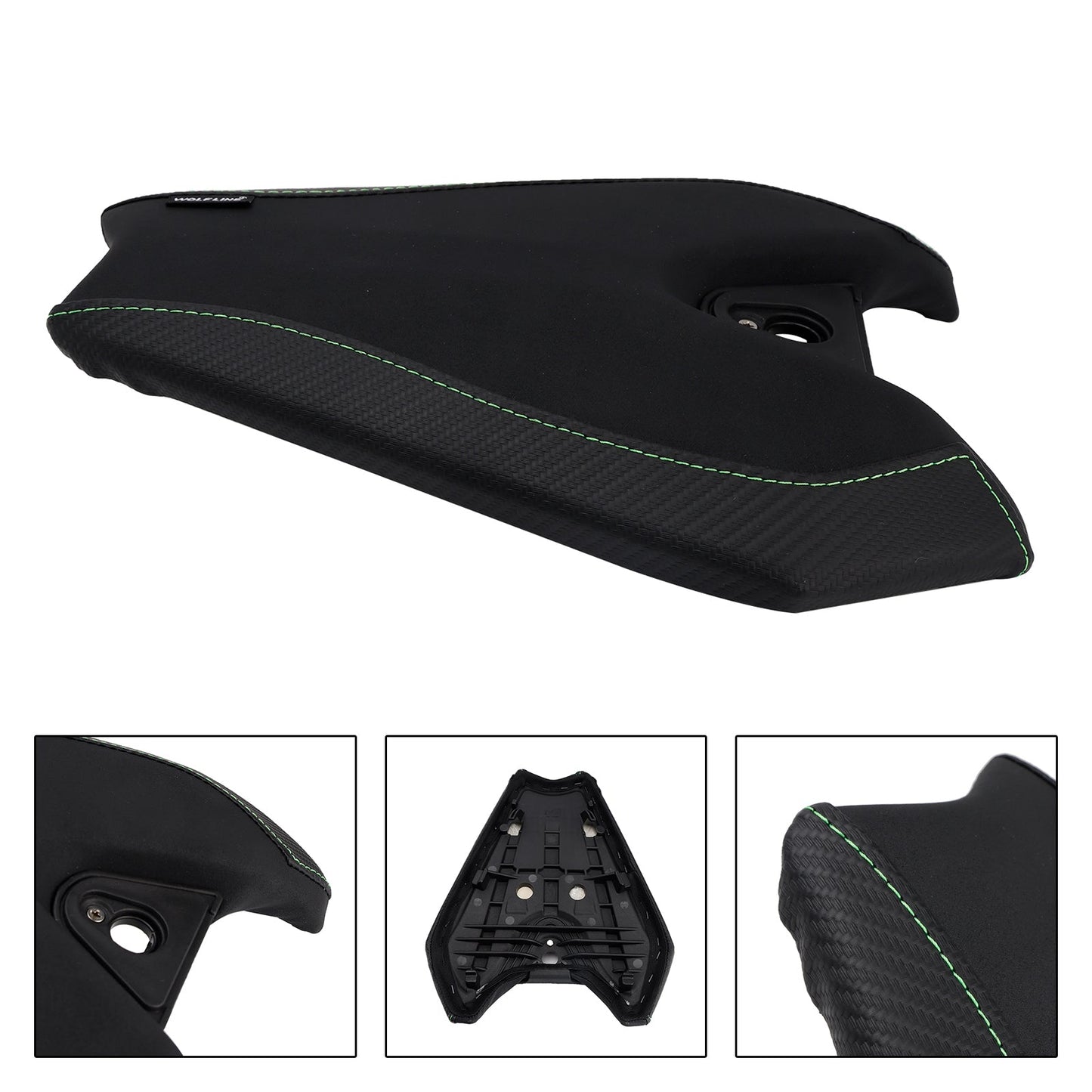 2014-2025 Per Kawasaki Z1000 Cuscino sedile passeggero posteriore Pilone Verde piatto2 24 Rosso
