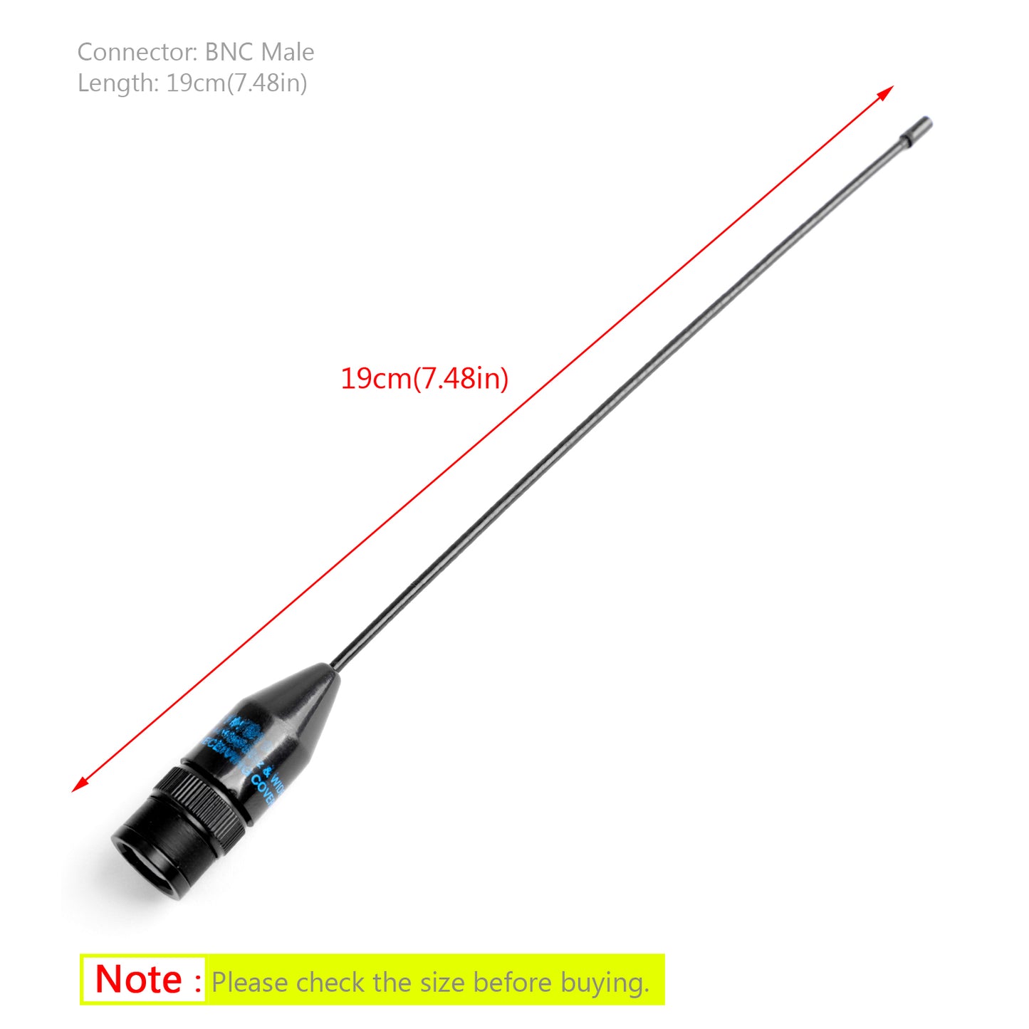 RH519 Antenna BNC Male Dual Band VHF UHF 144/430Mhz For ICOM-V8 V82 V85 C450