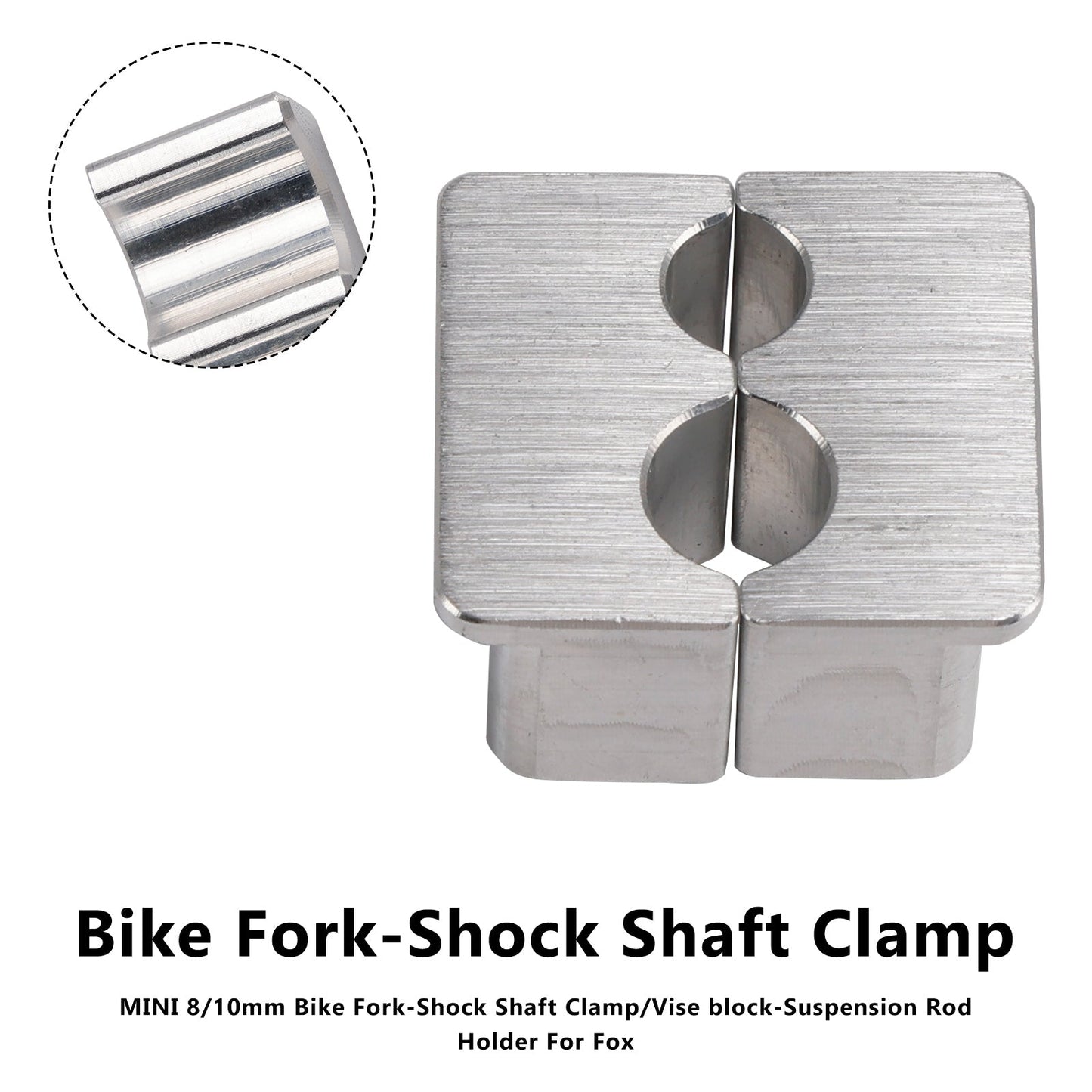 MINI 8/10mm Morsetto per forcella-stelo ammortizzatore/blocco morsa-supporto per asta di sospensione per Fox
