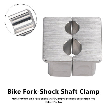 MINI 8/10mm Morsetto per forcella-stelo ammortizzatore/blocco morsa-supporto per asta di sospensione per Fox