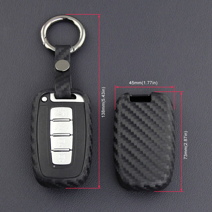 Custodia in pelle e silicone per chiave auto con fibbia per Hyundai e Smart (vecchie e vecchie)