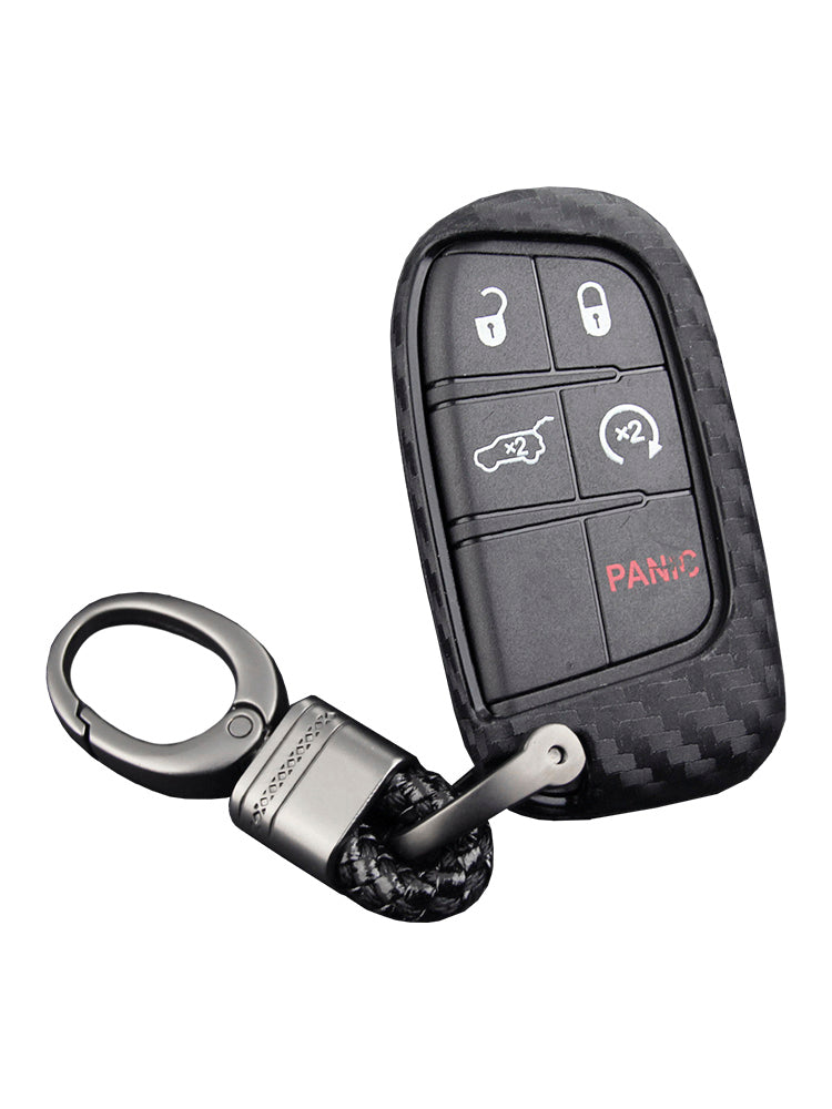 Custodia in similpelle e silicone per chiave auto con fibbia per Jeep