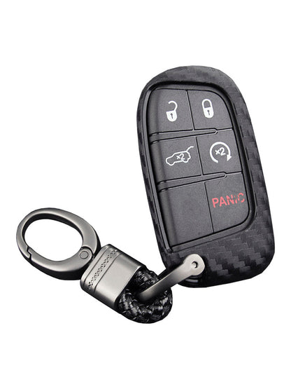 Custodia in similpelle e silicone per chiave auto con fibbia per Jeep