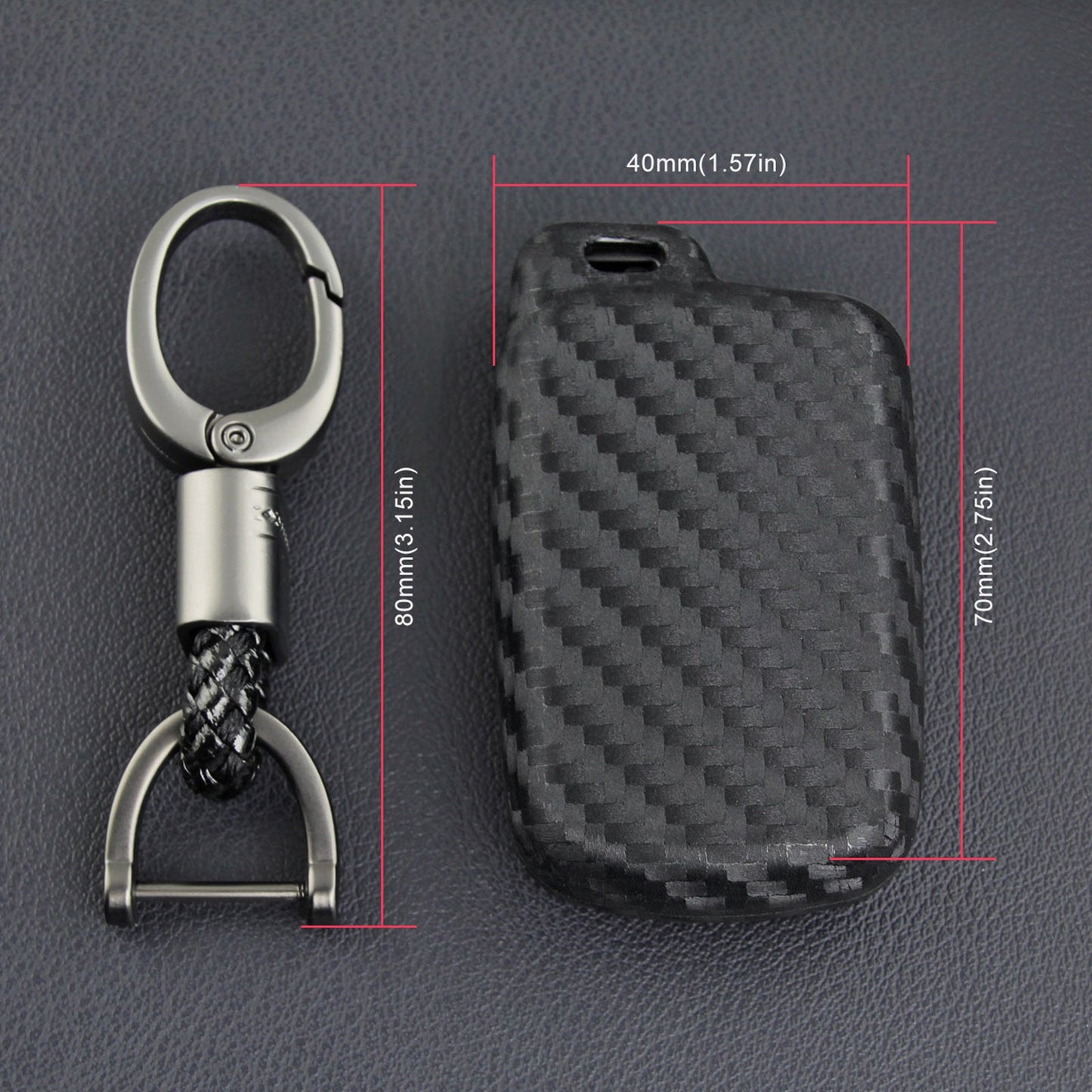 Custodia in similpelle e silicone per chiave auto con fibbia per Toyota Highlander