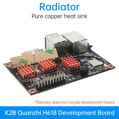 Dissipatore di calore per scheda di sviluppo Quanzhi H618, radiatore in rame puro per Kickpi K2B