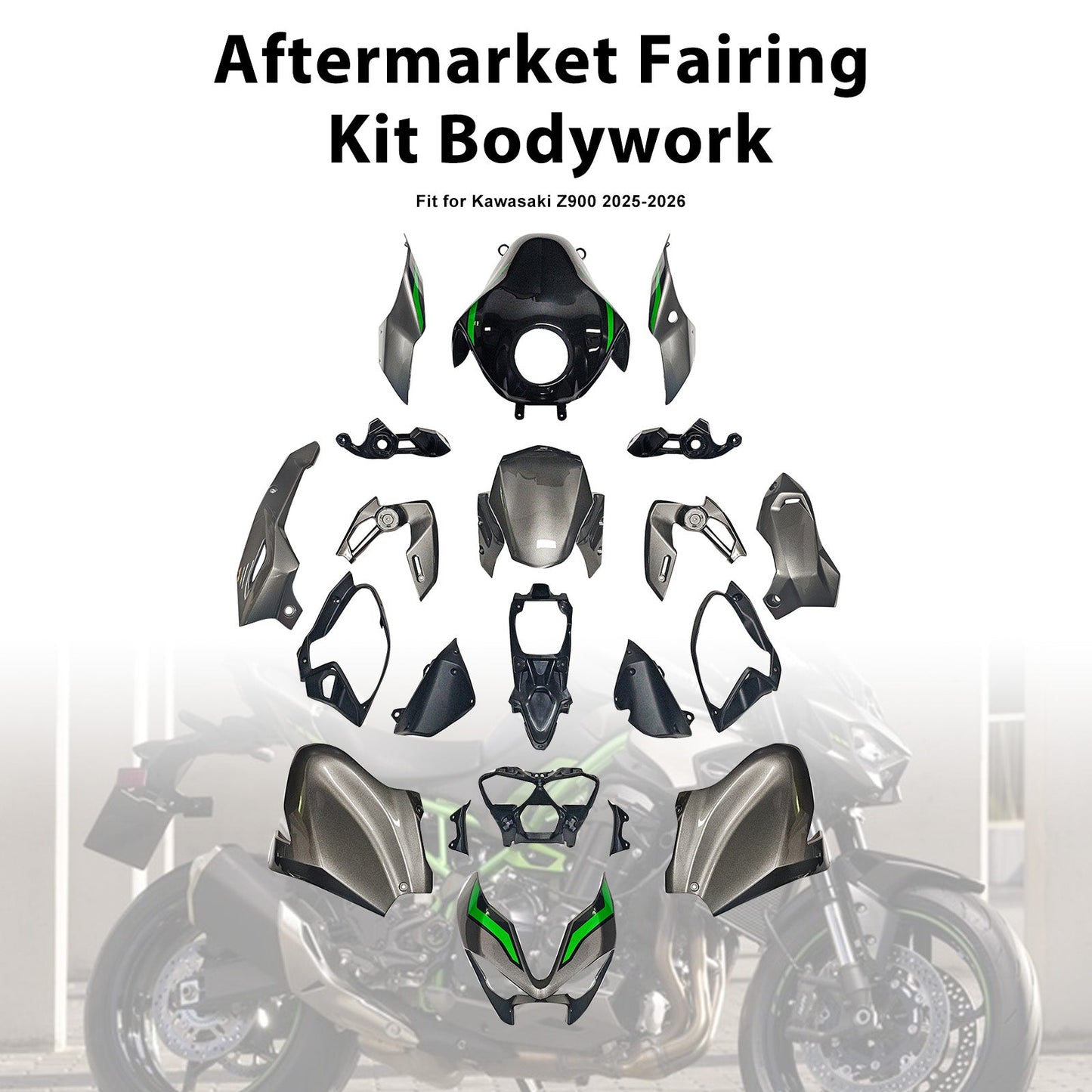 Kit di carene stampate a iniezione per Kawasaki Z900 2025-2026