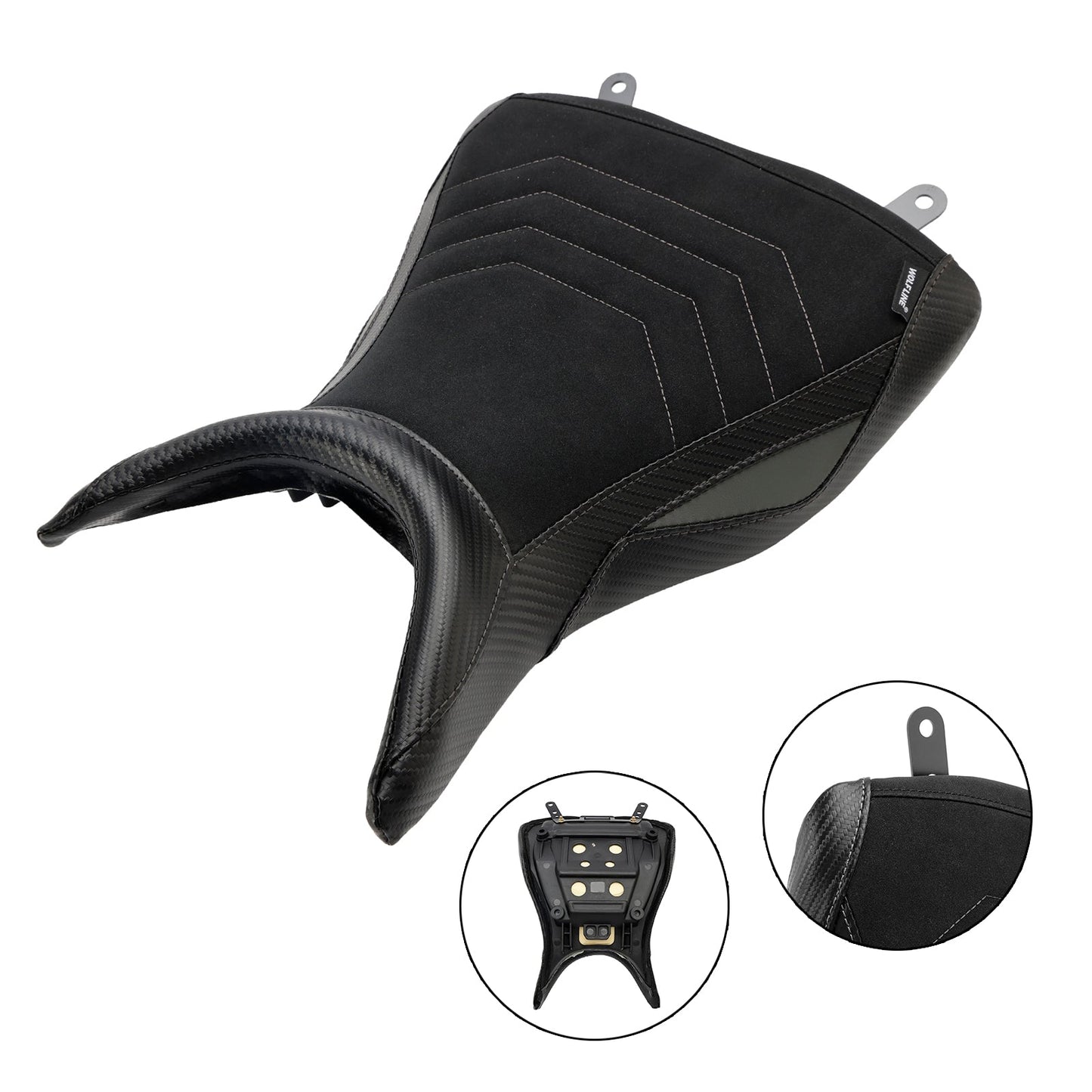 Sella passeggero anteriore per Yamaha Mt-03 Yzf-R3 2015-2023, colore grigio