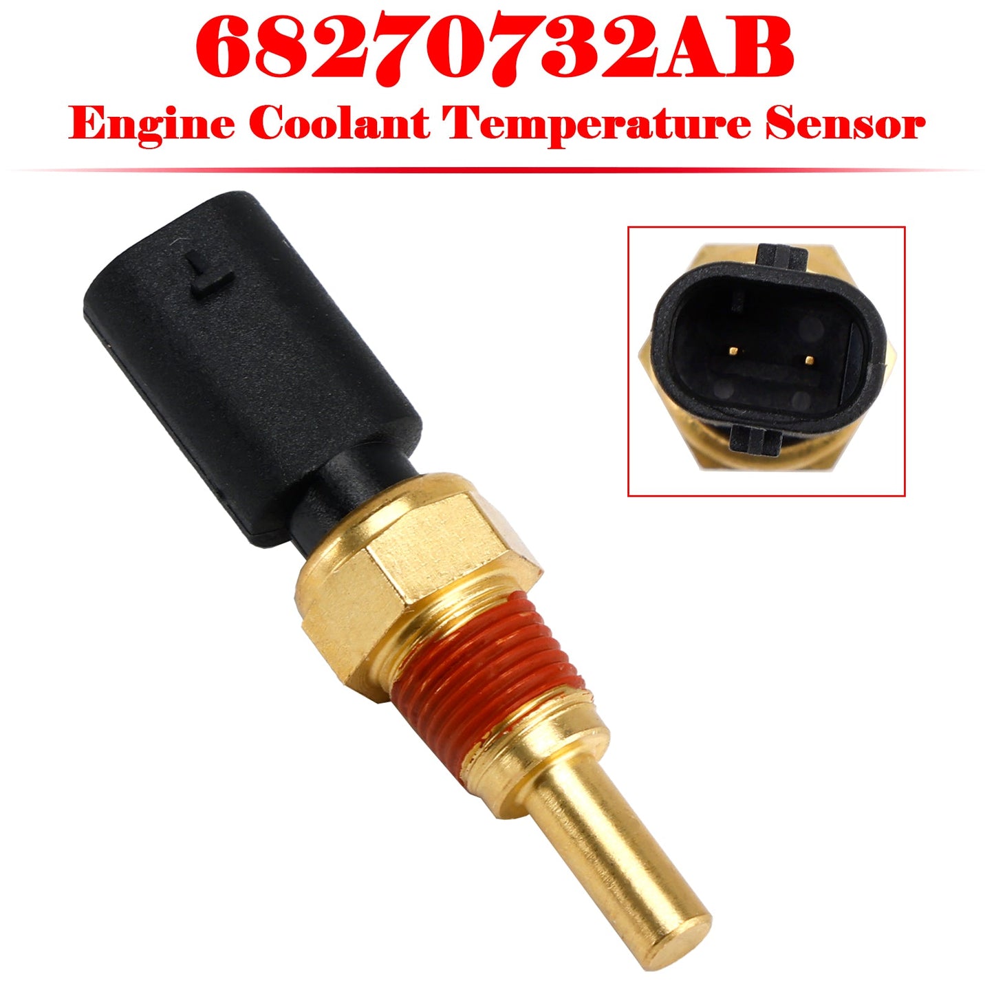 Sensore di temperatura del liquido di raffreddamento del motore Chrysler Dodge Jeep Ram 2016-2022 68270732AB