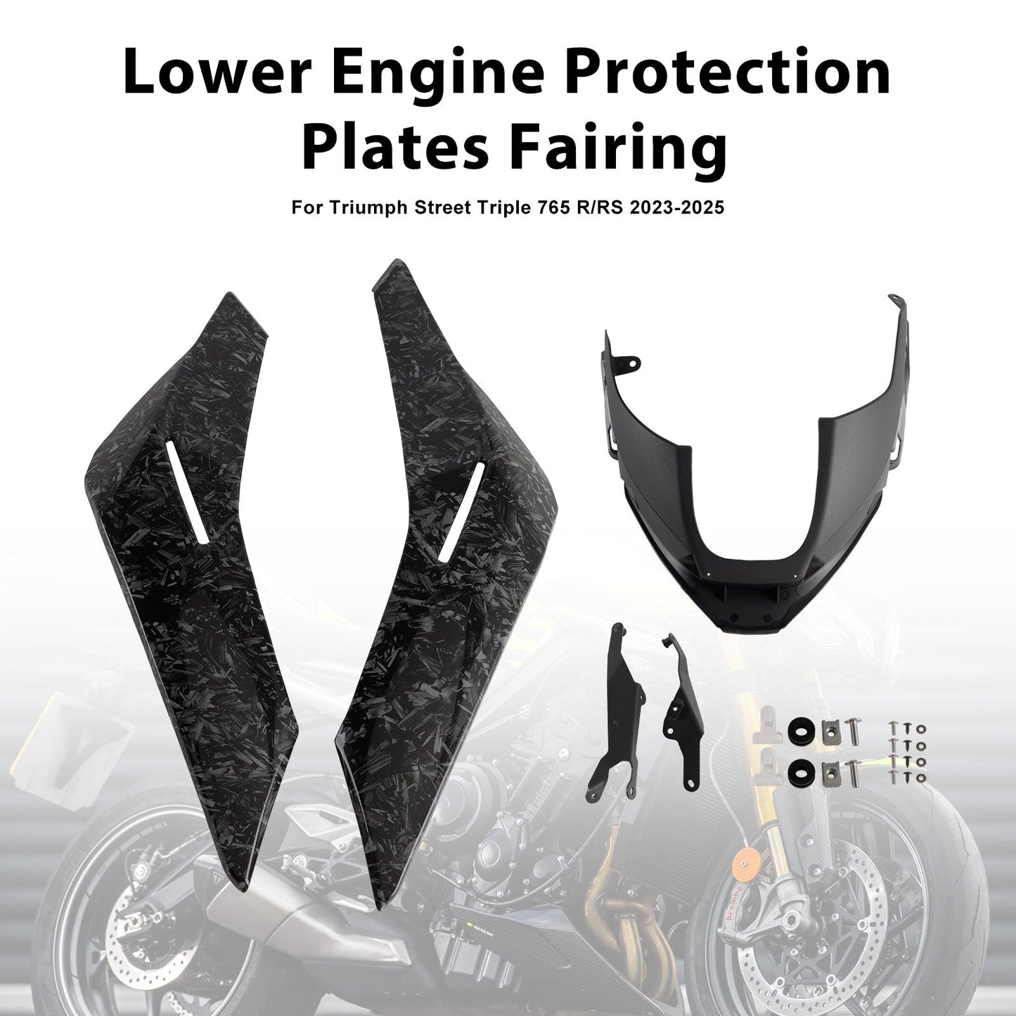 Pannelli inferiori del motore Street Triple 765 R/RS 2023-2025, carenatura protettiva