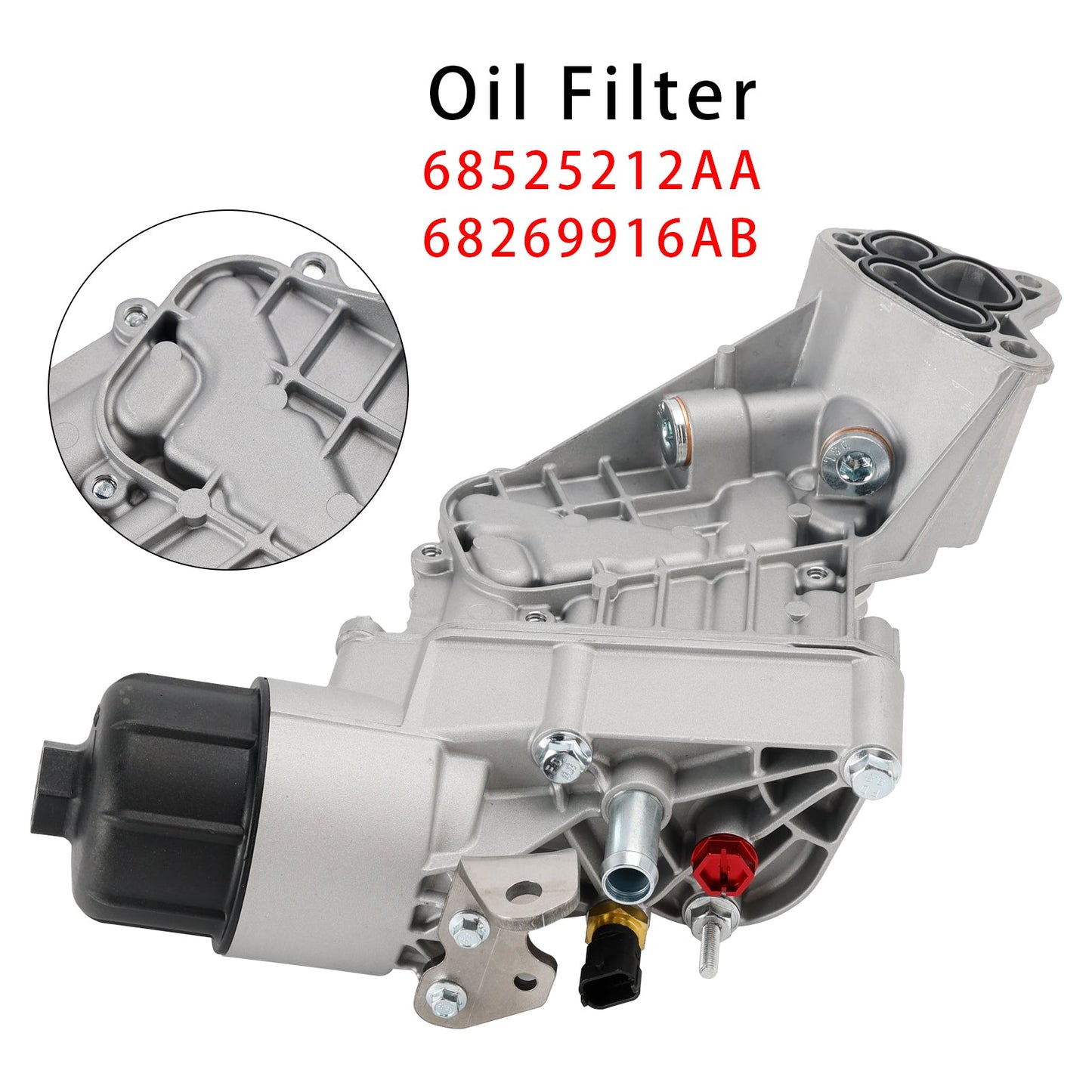 68525212AA Alloggiamento filtro olio Radiatore olio per Jeep Grand Cherokee WK2 3.0 CRD