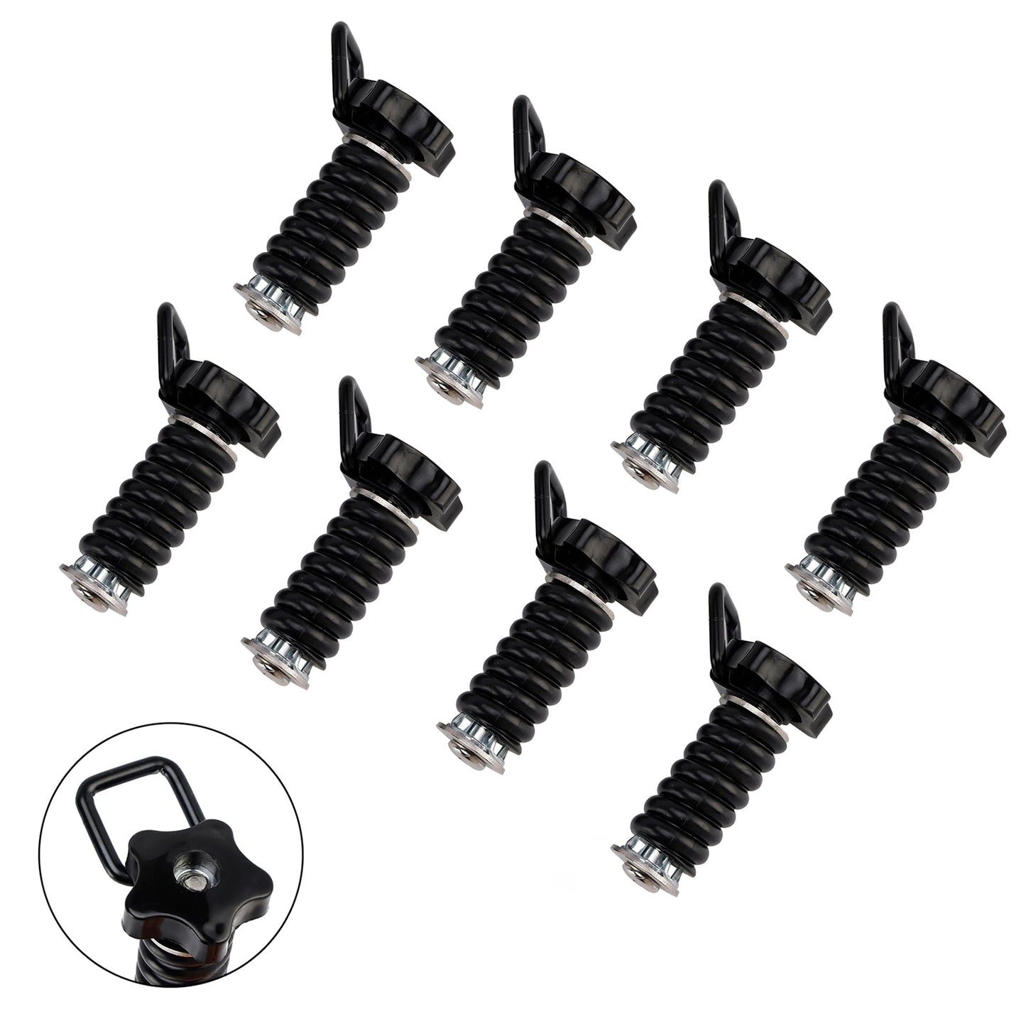 8 ancoraggi di fissaggio flessibili con anello di bloccaggio per Polaris Rzr Sportsman 13-25