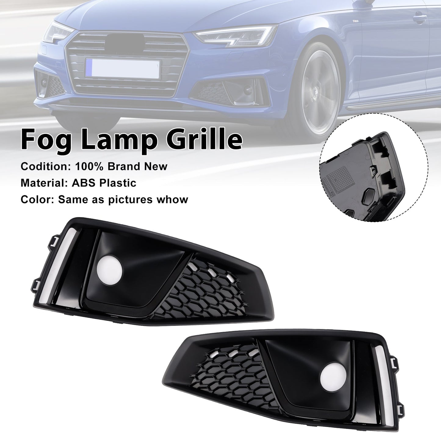 Griglia fendinebbia anteriore nera Audi A4 B9 S-LINE S4 2018-2020