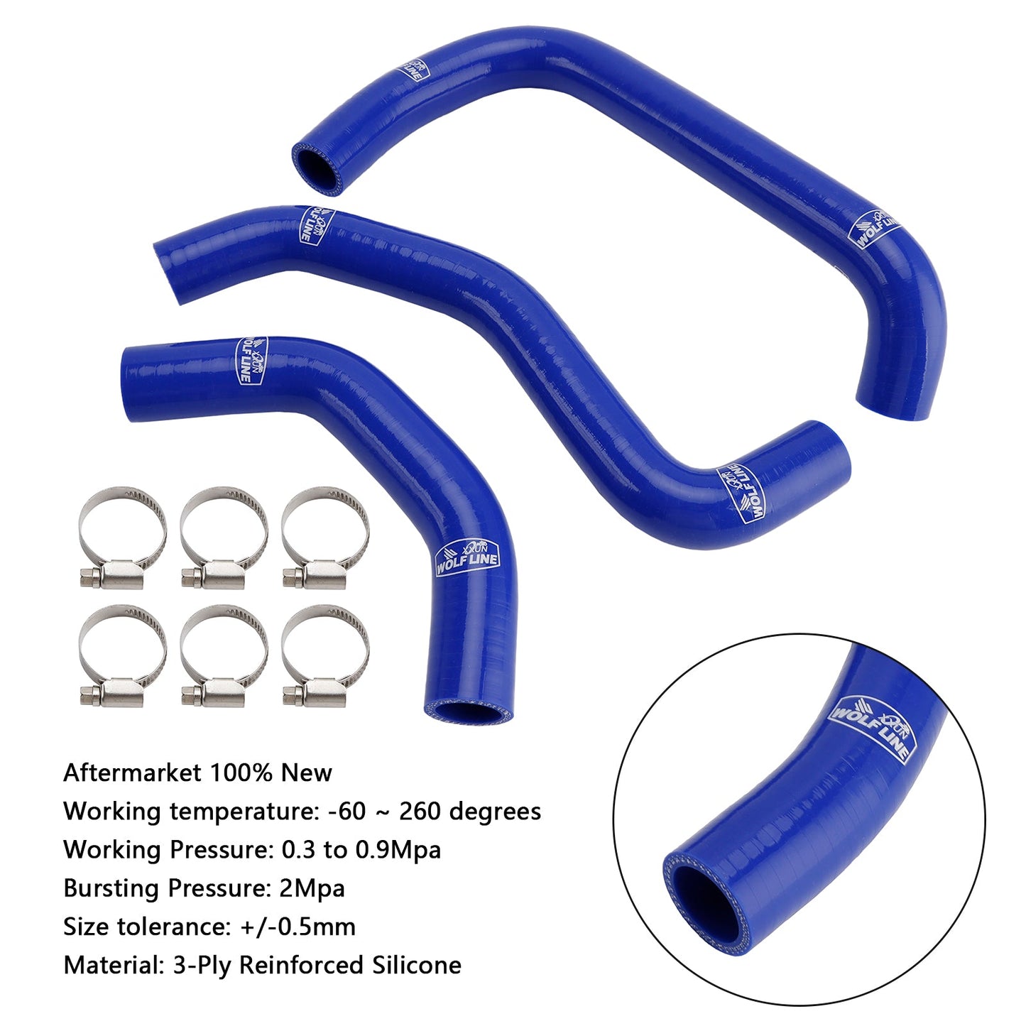 Tubo flessibile del liquido di raffreddamento del radiatore in silicone Kawasaki ZX10R ZX-10RR 2021-2025