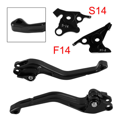 Nuova leva freno e frizione corta compatibile con Suzuki GSF650 GSXR1300 DL1000, colore nero.