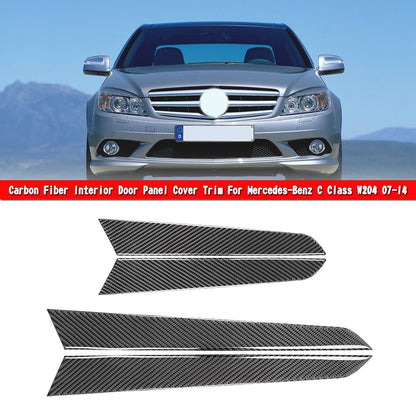 Carbonio Interno Porta Pannello Cover Trim Per Mercedes-Benz C Class W204 07-14