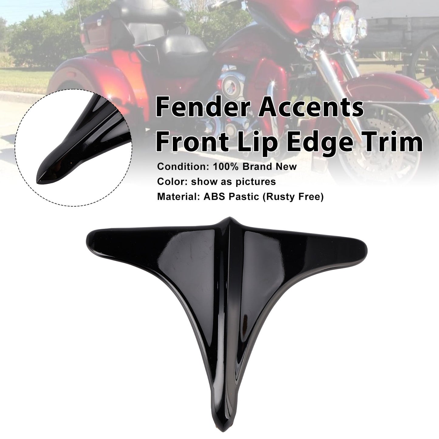 Dettagli in ABS per parafango posteriore e profilo del bordo anteriore per Street Tri Glide 2009-2023