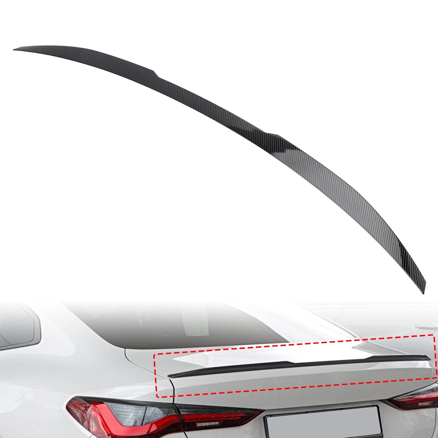 Spoiler posteriore in fibra di carbonio per BMW Serie 4 G22 G82 Coupé 2020+ stile M4
