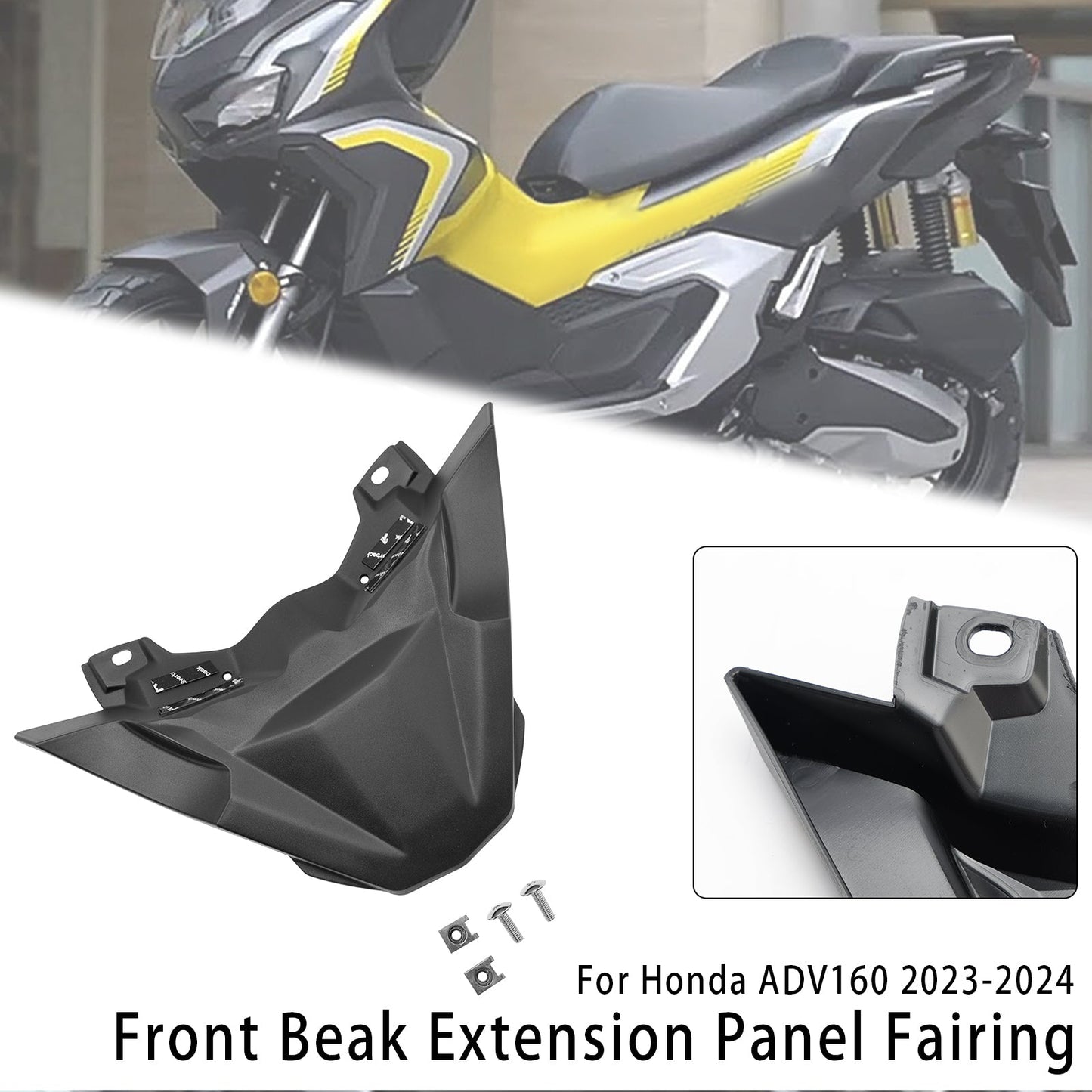 Estensione del becco anteriore Honda ADV 160 2023-2024, pannello del muso, carenatura