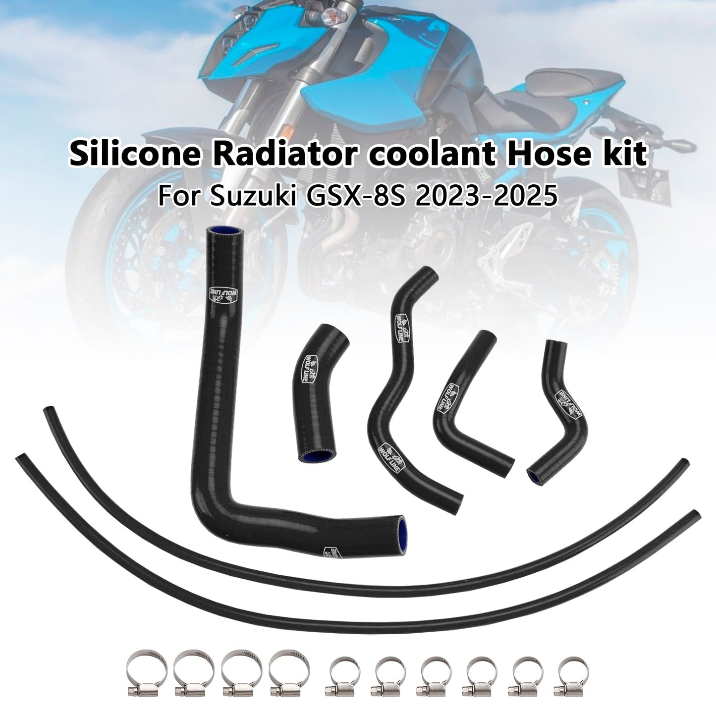 Tubo flessibile del liquido di raffreddamento del radiatore in silicone Suzuki GSX-8S 2023-2025
