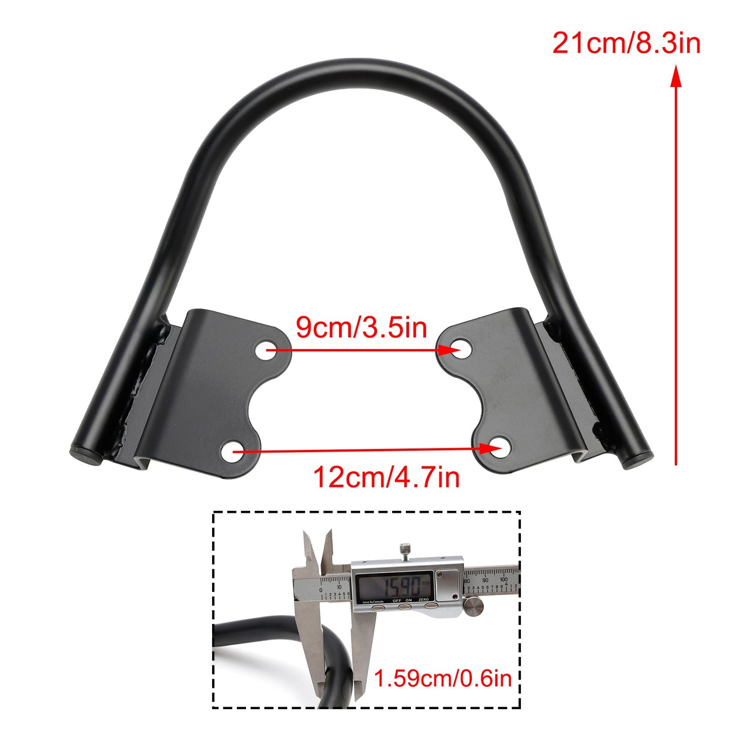 Supporto per bracciolo passeggero adatto per Street Twin 900 1200 Street Scrambler 900 Bonneville T100 T120 16-25