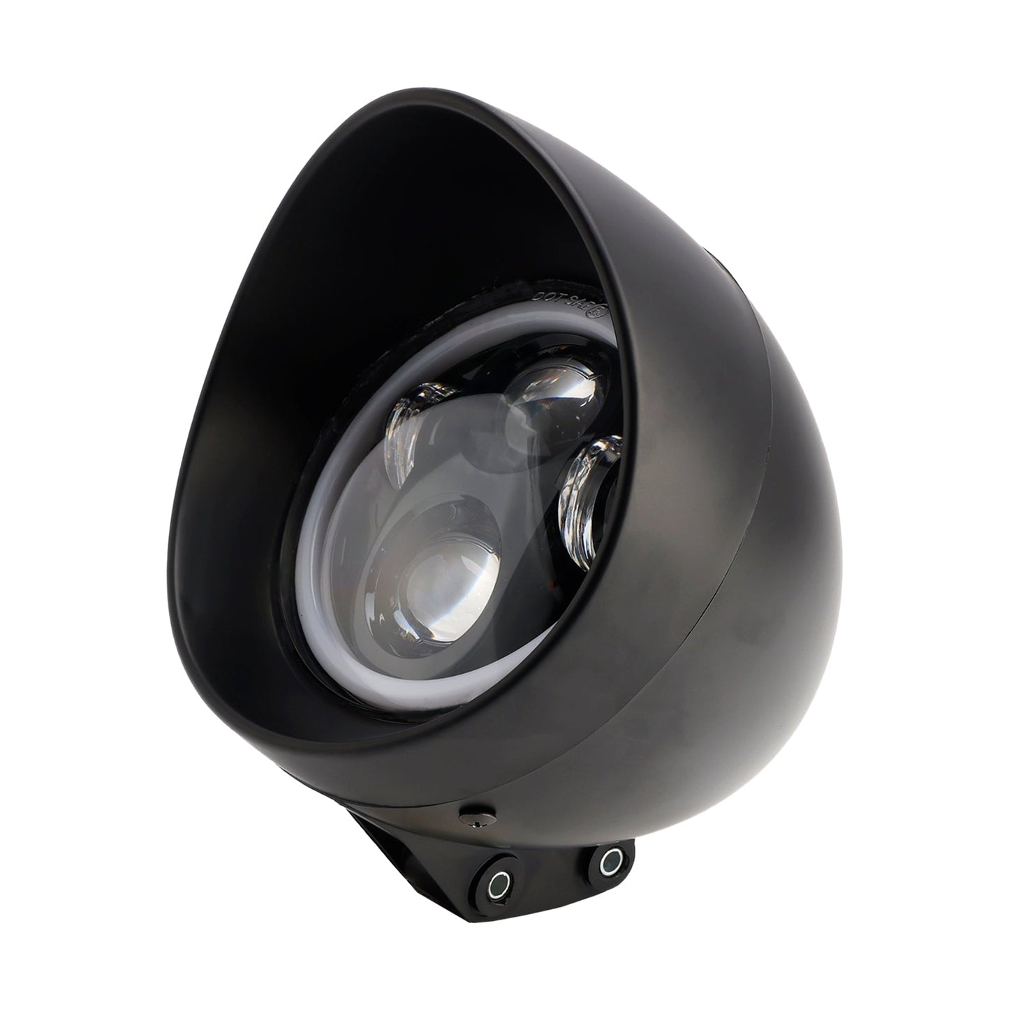 Faro anteriore da 5,75"" con faretto universale a 4 lampadine, adatto per moto, cromato