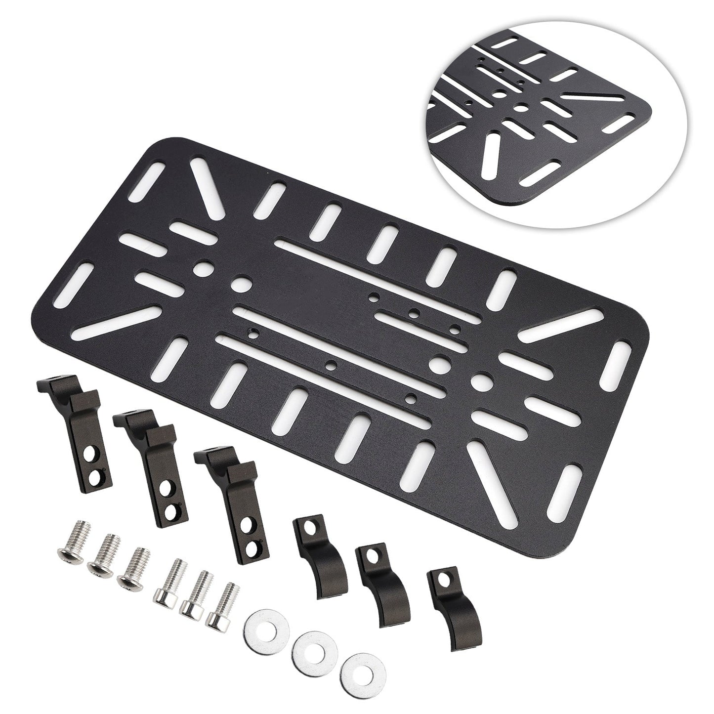 Kit staffa di montaggio universale per borsa laterale simmetrica nera per moto