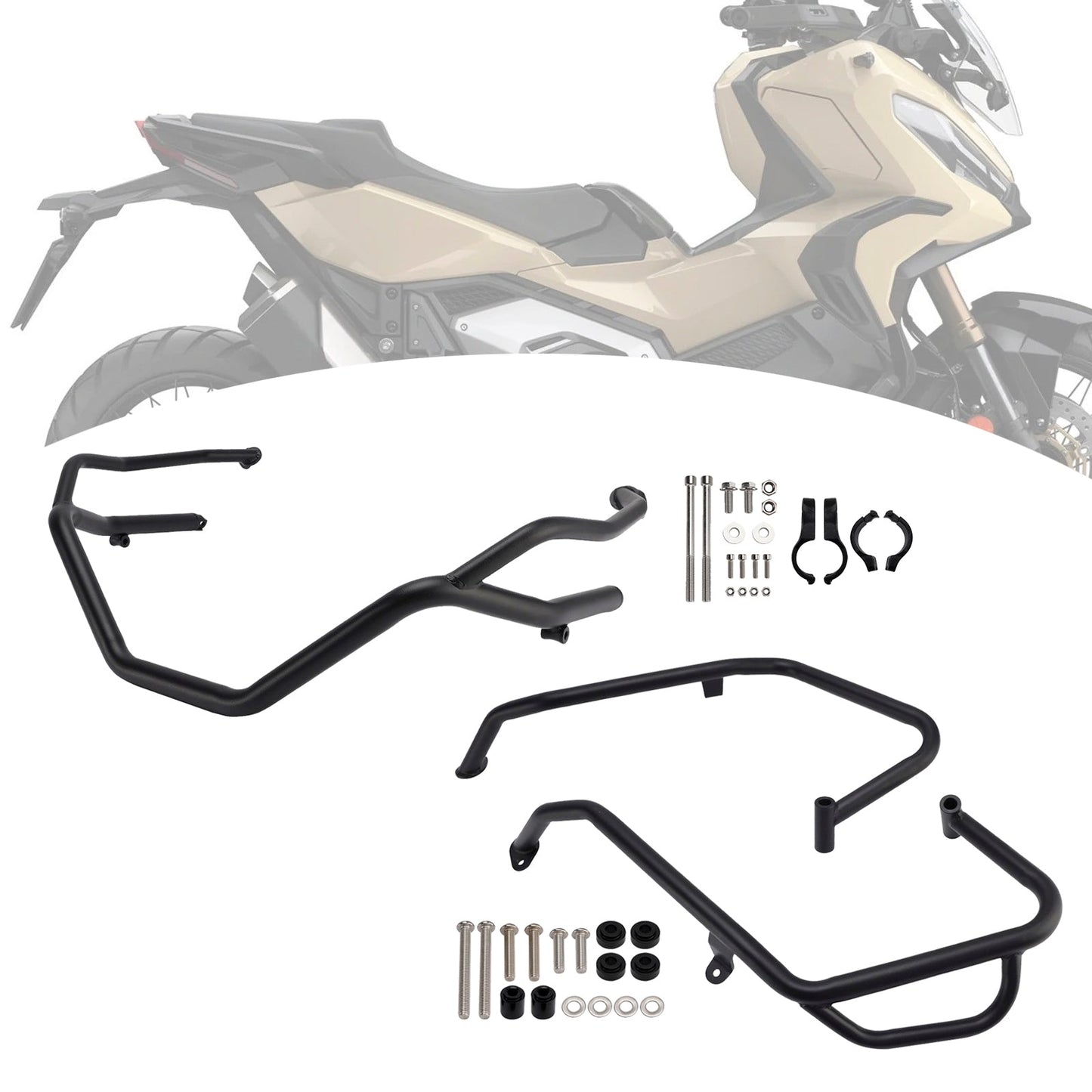 Kit barra di protezione motore superiore e inferiore Honda X-Adv 750 2025+ nera