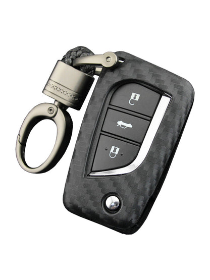 Custodia in similpelle e silicone per chiave auto con fibbia per Toyota