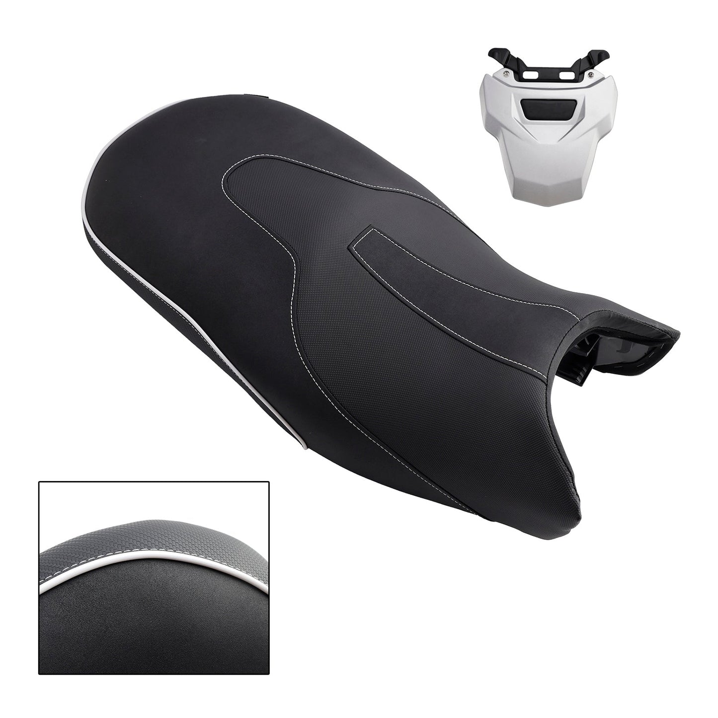 Sella passeggero anteriore per BMW R1200GS LC R 2013-2018, cuscino nero