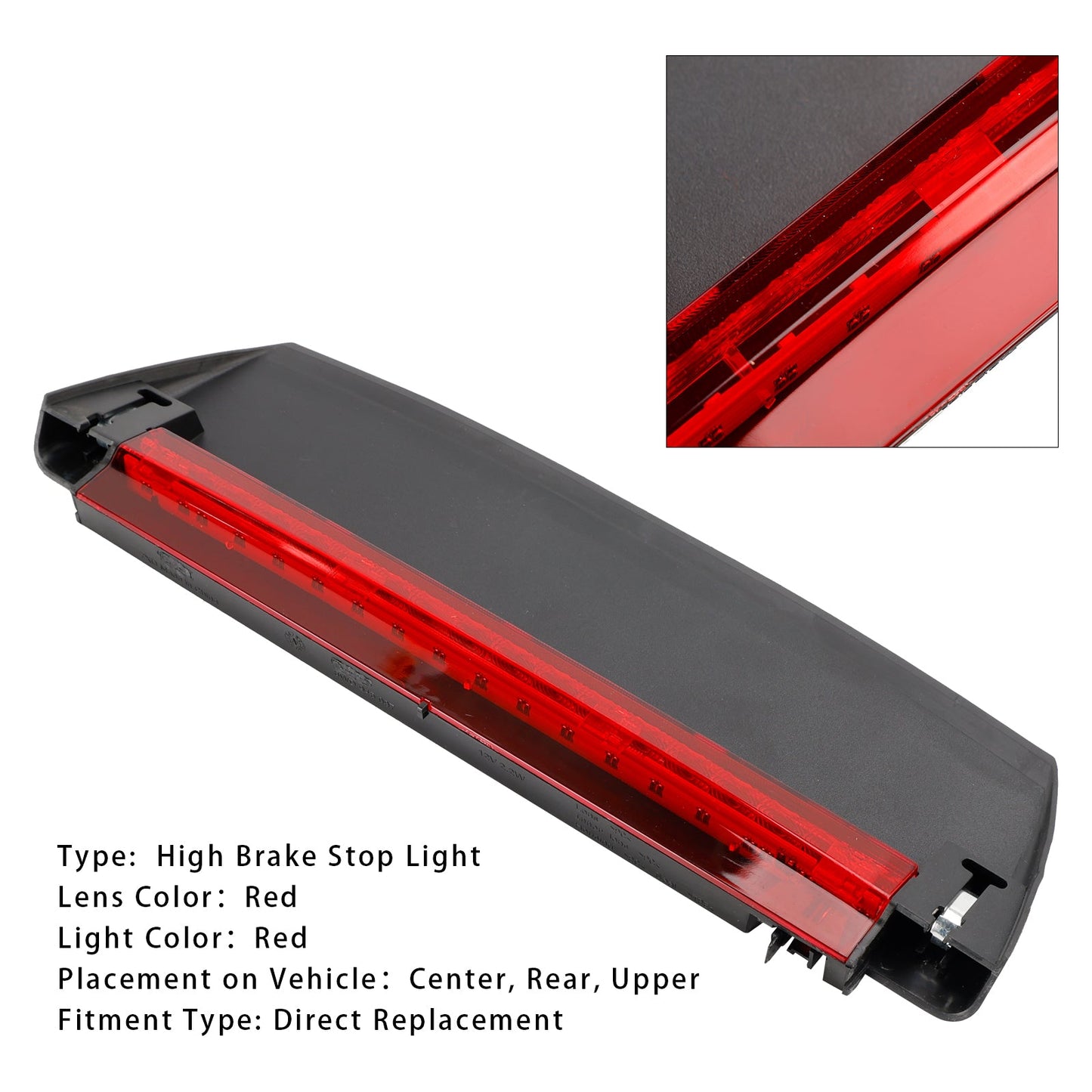 Terza luce freno posteriore centrale alta 8WD945097 per AUDI A4 S4 B9 2016-2024