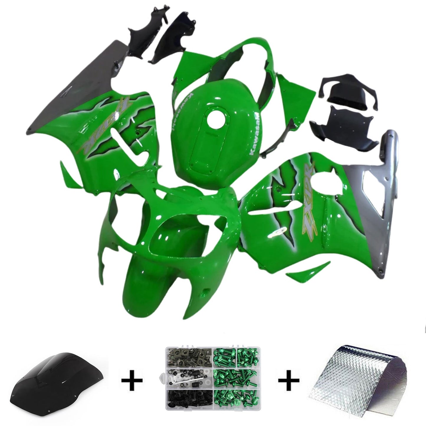 Kit carenatura iniezione Kawasaki ZX12R 2000-2001 Carrozzeria plastica ABS