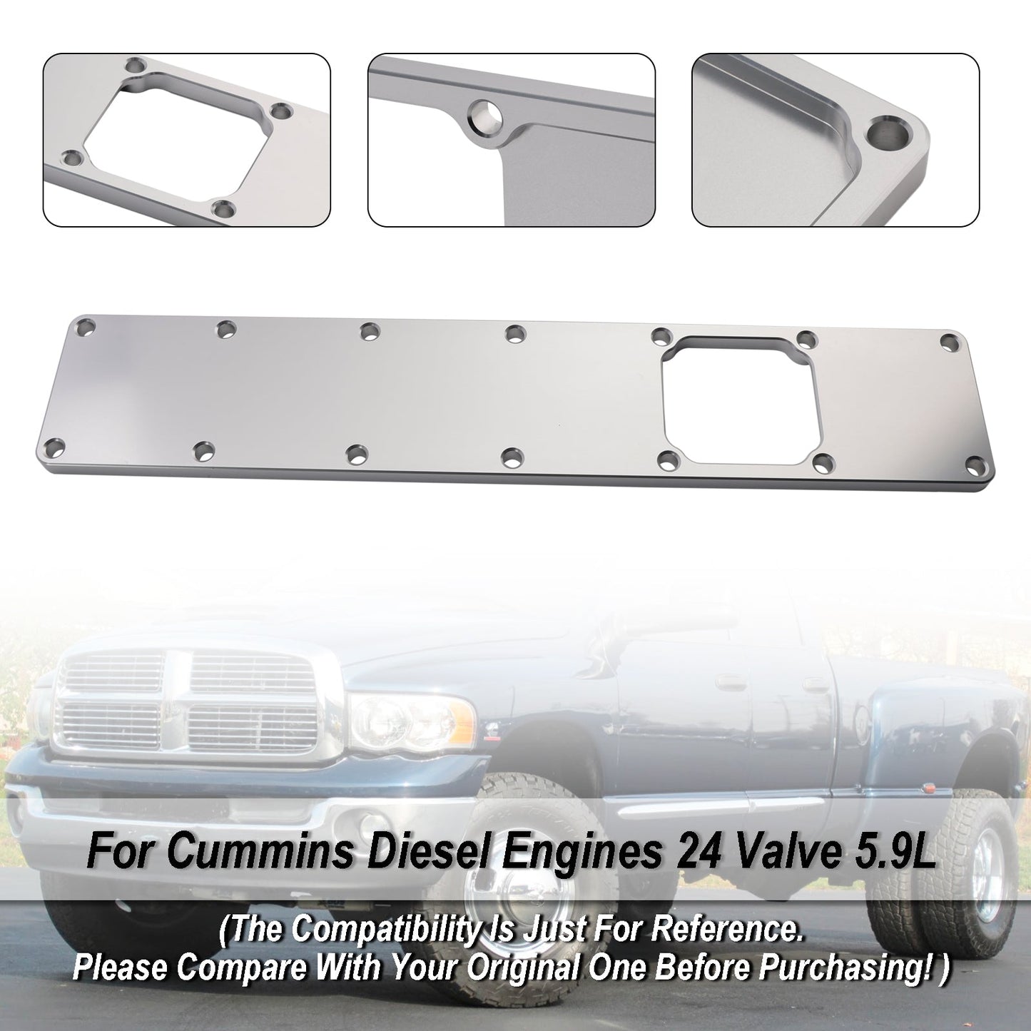 Dodge Ram 6BT 5.9L Collettore di aspirazione Plenum Piastra 24V 551714