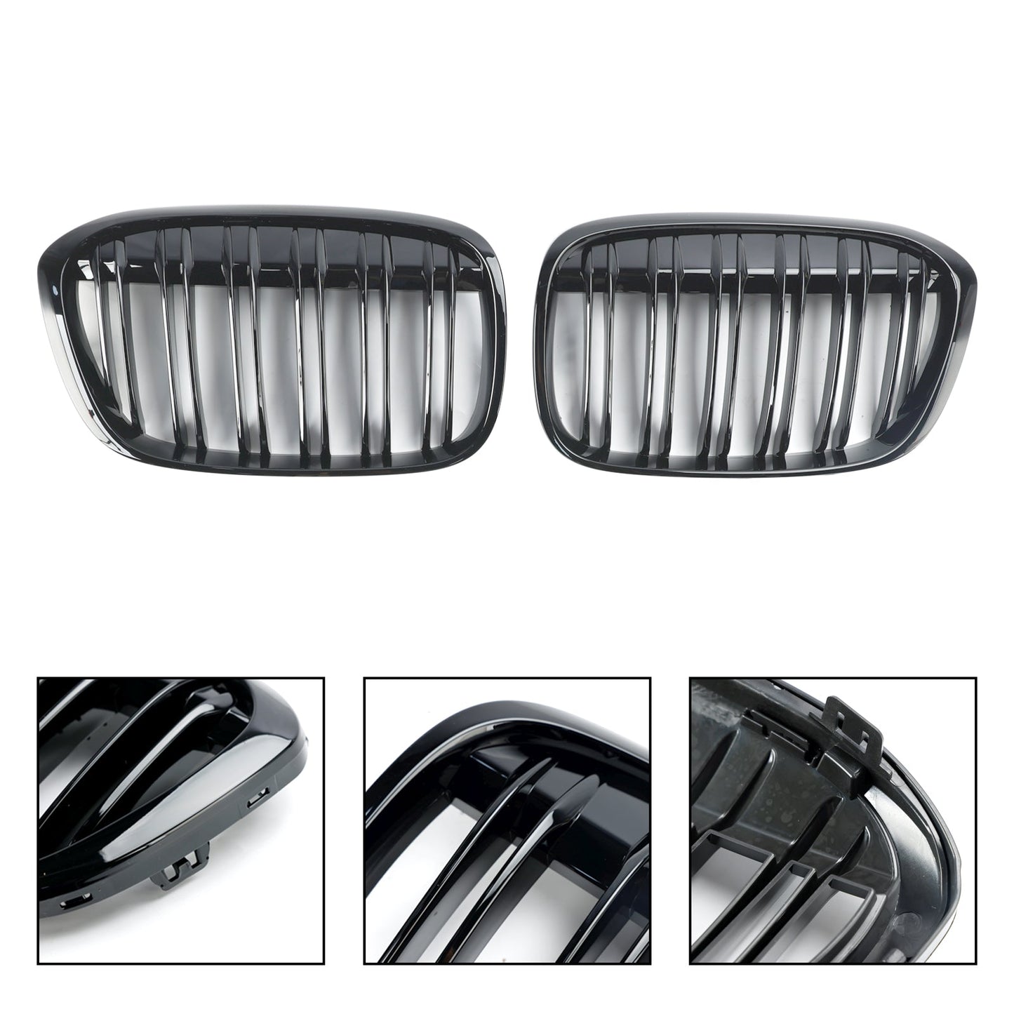 Griglia per rene anteriore nera lucida BMW X1 F48 F49 2PCS 2016-2019