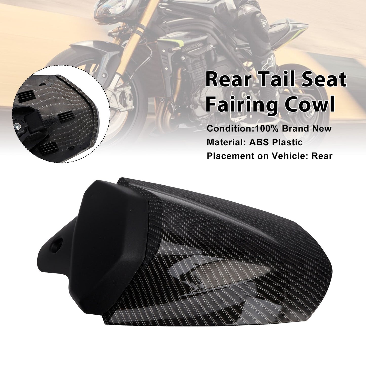 2025-2026 Per Speed Triple 1200 RS Copertura cupolino posteriore sella
