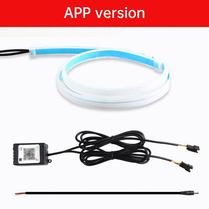 Striscia di luce iridescente per fari a LED per auto ultrasottili, con controller APP, 30 cm